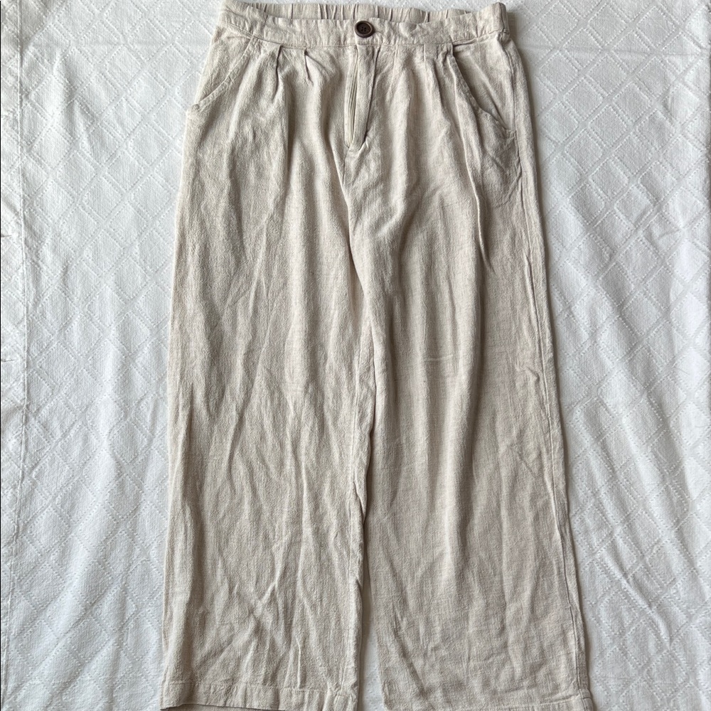 Paper Crane Cream Straight Leg Pants